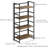 No component folding bookshelf storage rack 4 -layer retro multi -function storage rack