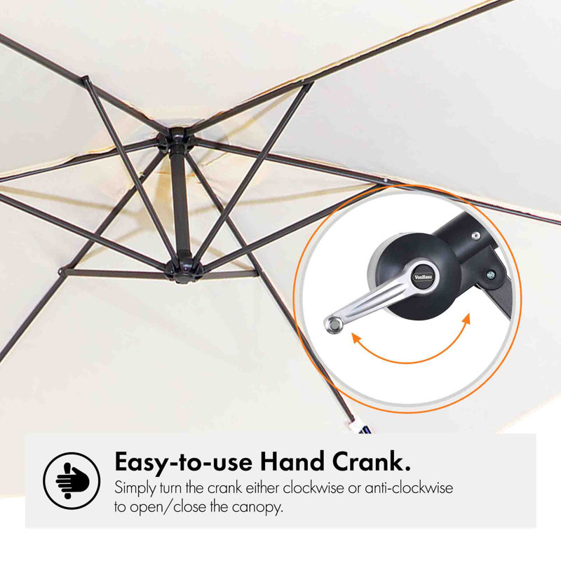 290cm Cantilever Parasol, Cream