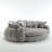 Oversized Compression Bean Bag Sofa - Large Round Loveseat With Pillows-106371824