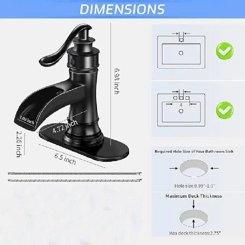 Mélangeur de meuble-lavabo de salle de bain en bronze huilé