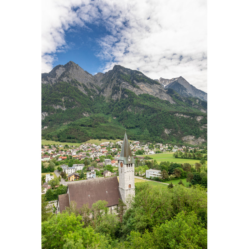 Church in Liechtenstein Alps 1 Piece Wrapped Canvas Wall Art, 46cm H x 30cm W