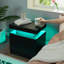 LED Bedside Table with 2 Drawers, Bedside Table with LED Lights for Bedroom-85476454