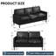 Ensemble de salon en similicuir 5 places avec ports USB-951706197