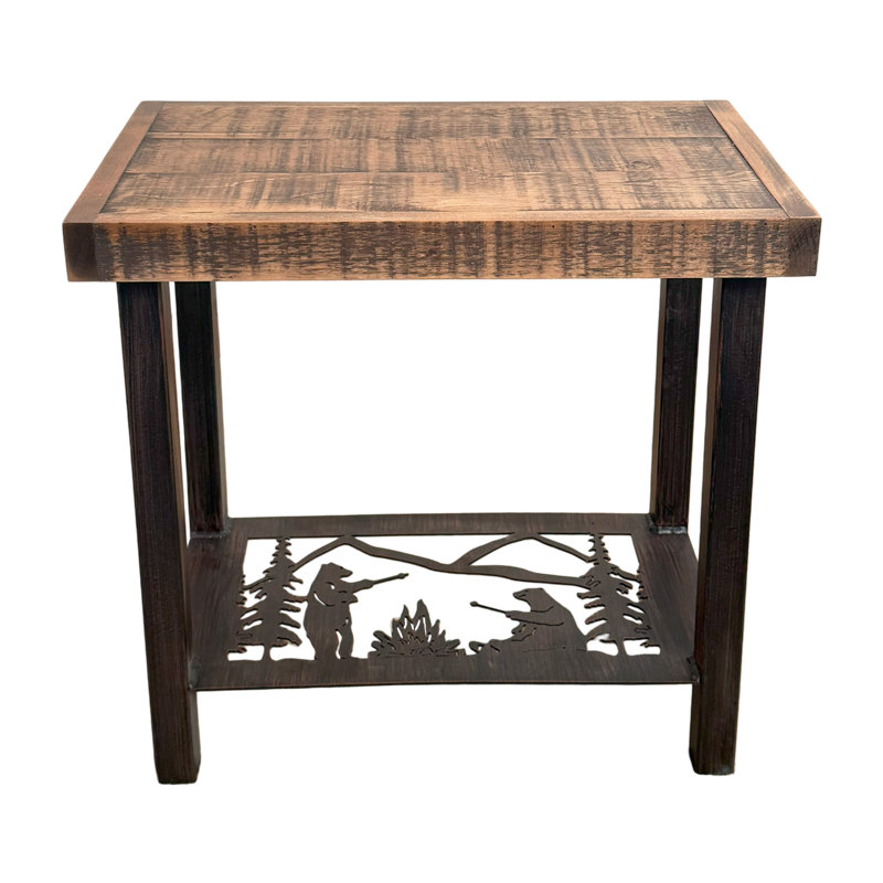 Table de bout en pin robuste