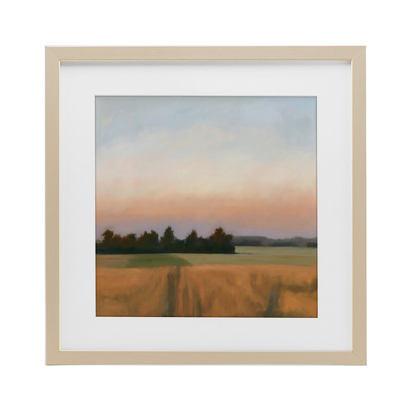 «Country Harvest Evening», reproduction encadrée sous verre, conception de Megan Lightell, H 13 po x l 13 po