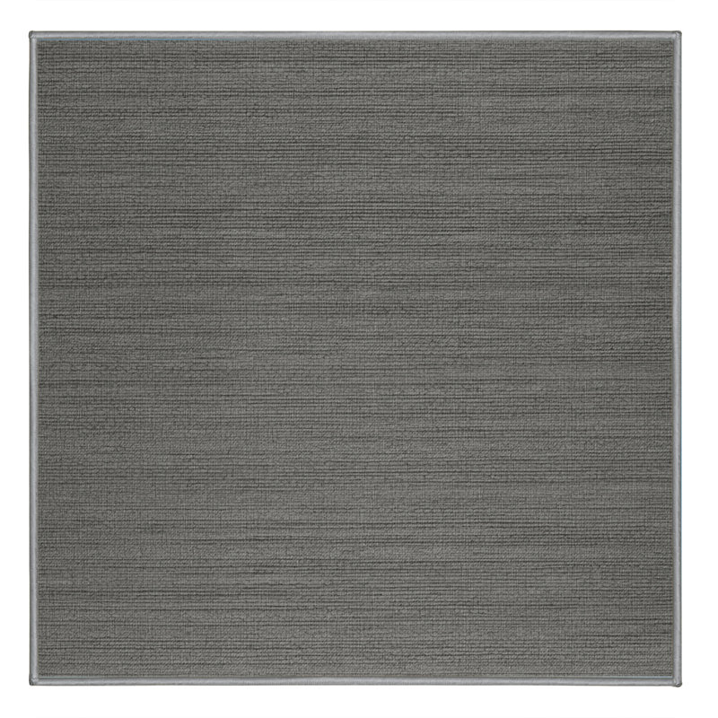 Machine Washable Solid Gray Area Rug, Square 5'
