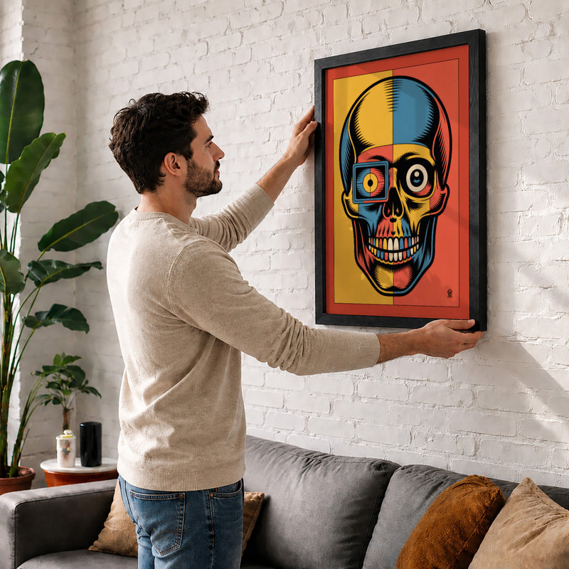 Divided Skull Modern - Print, Unframed, A1 - 84.1 x 59.4 cm