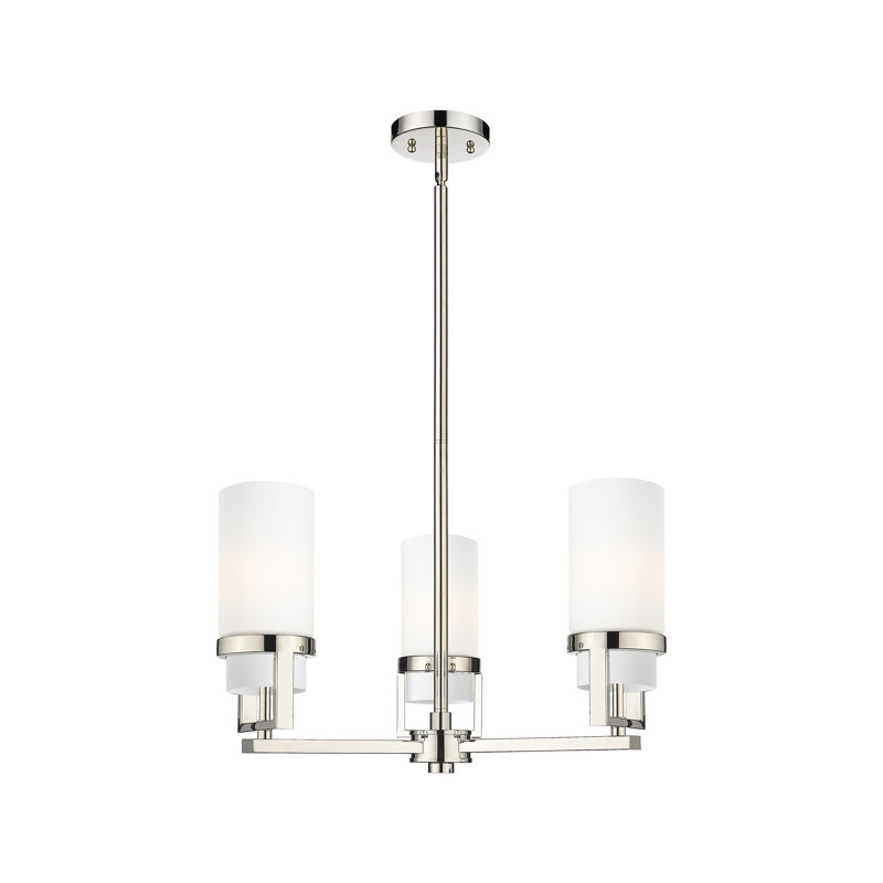 Luminaire suspendu 8 tiges Utopia, Blanc mat, Nickel poli