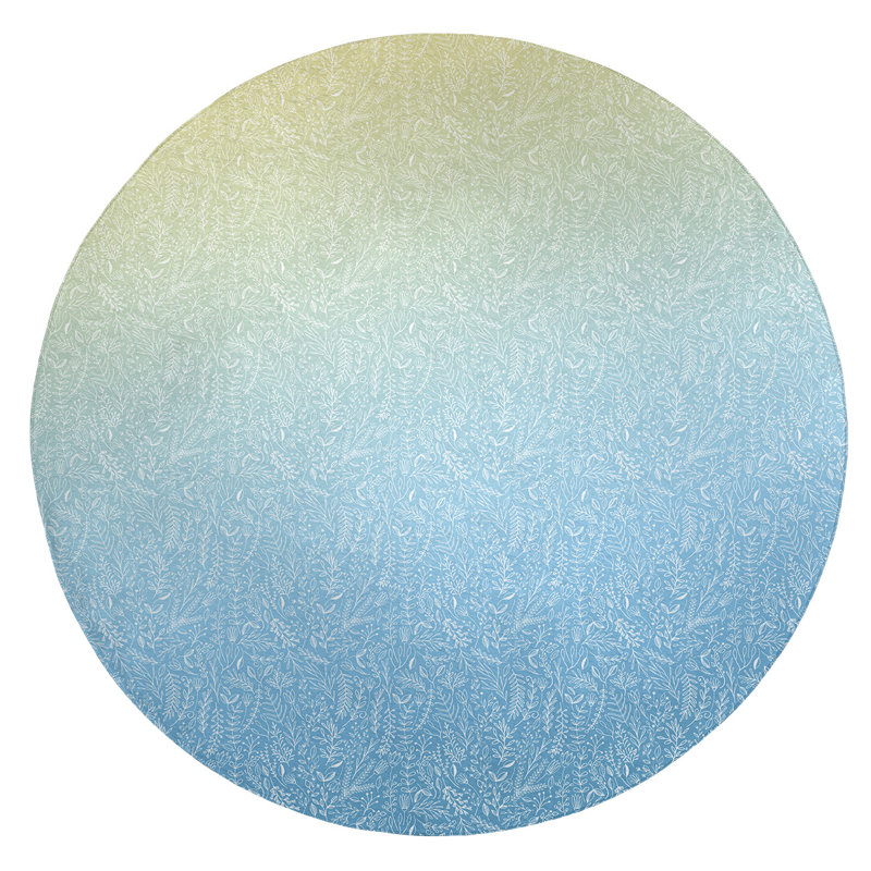 Chenille Floral Indoor Rug, Round 5'