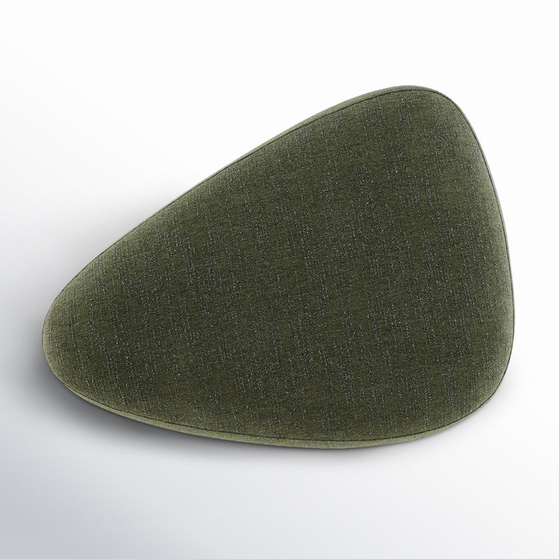 Adna 44'' Triangular Upholstered Ottoman, Mellow Forest Chenille
