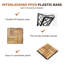 20 pièces de carreaux de terrasse imbriqués à carreaux, 12 po x 12 po, plancher de bois franc d'acacia jaune carré pour patio, balcon, bord de piscine, jardin, porche-125492303