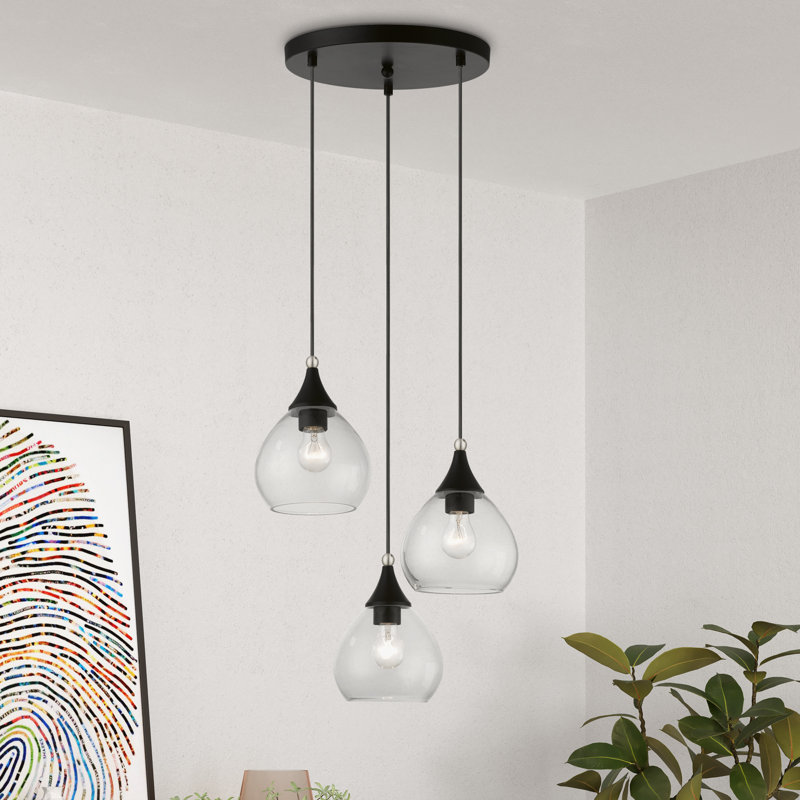 Doniya 3 - Light Matte Black Cluster Pendant