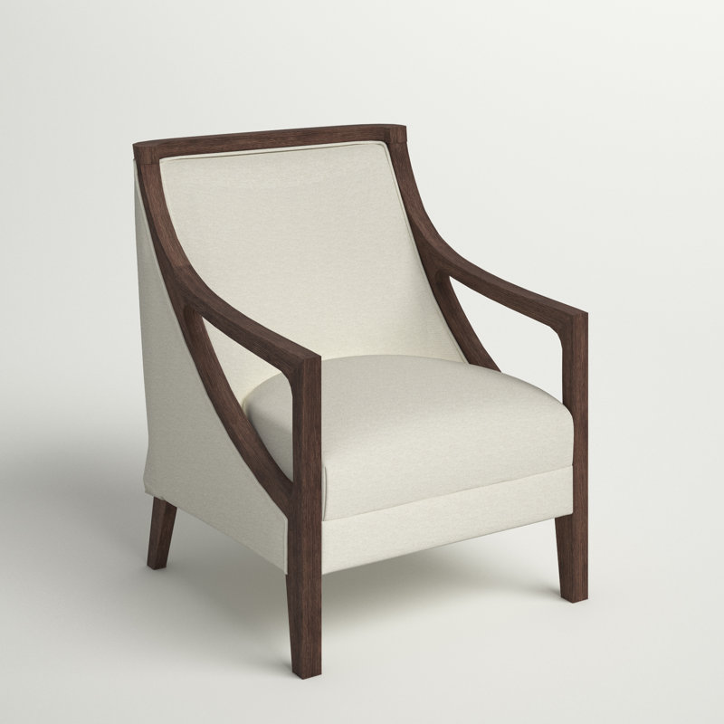 Fauteuil en polyester 28 po, Brun, Naturel