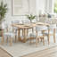 Ensemble de salle à manger moderne de 7 pièces avec piètement en forme de U-714956512-714956509