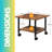 2-Tier Printer Cart with Storage Shelf