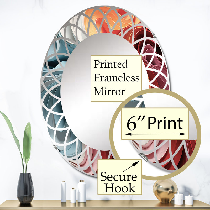 Chesterray - Miroir mural moderne ovale, 36 po x 24 po