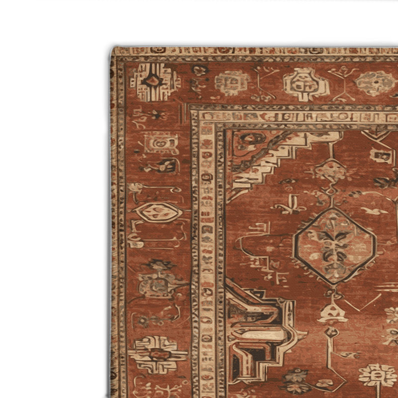 Turkish Brown Indoor and Outdoor Area Rug, Rectangle 2' x 3'