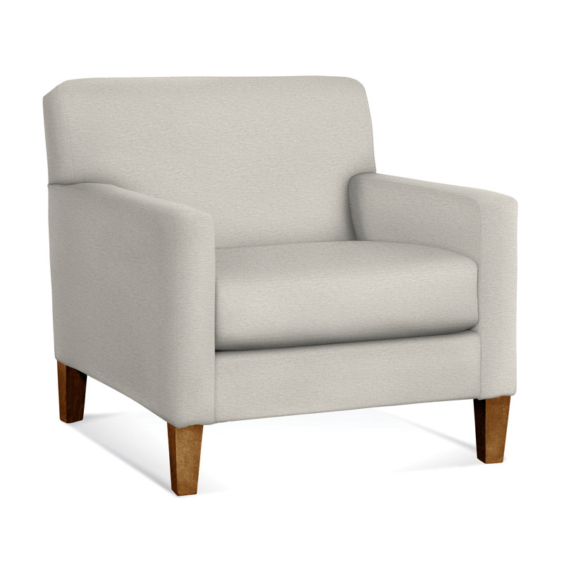 Tampa Upholstered Armchair, Honey, White Performance Fabric; 0851-94
