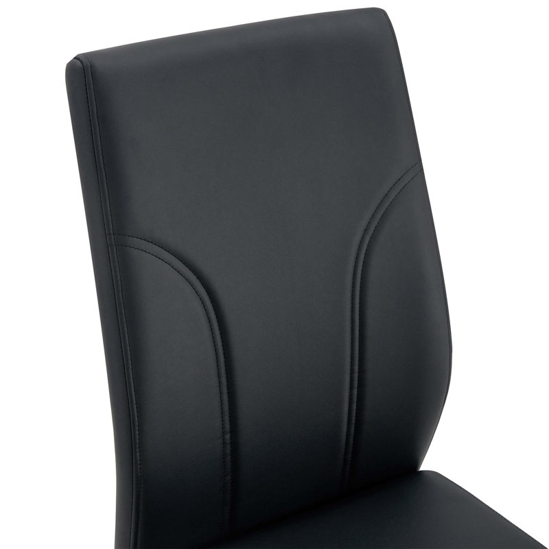 Modern Dining Chairs With Sturdy Leg Chairs, Black, 2