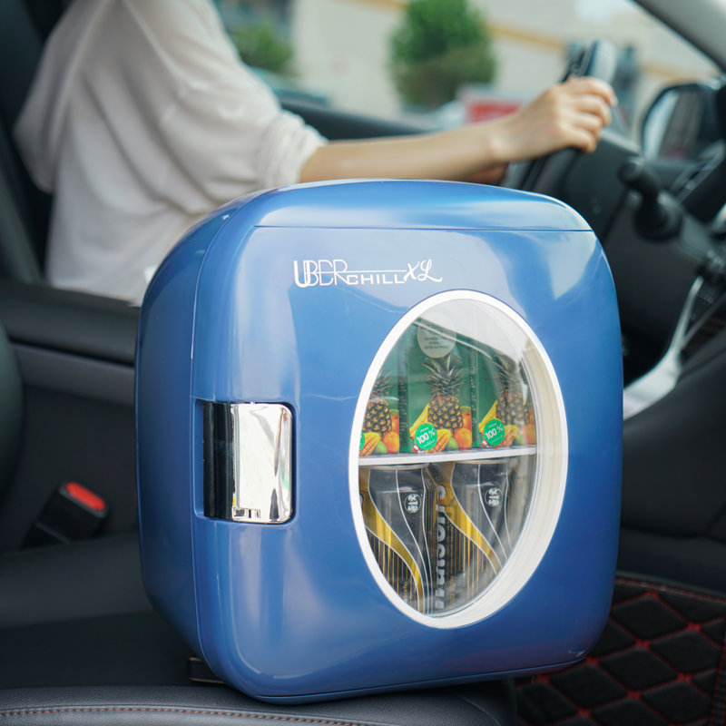 Navy Blue Compact Retro Mini Fridge for RV