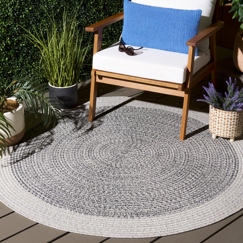 Tapis tissé à la main tressé à la main 281 Performance, Rond 5 pi