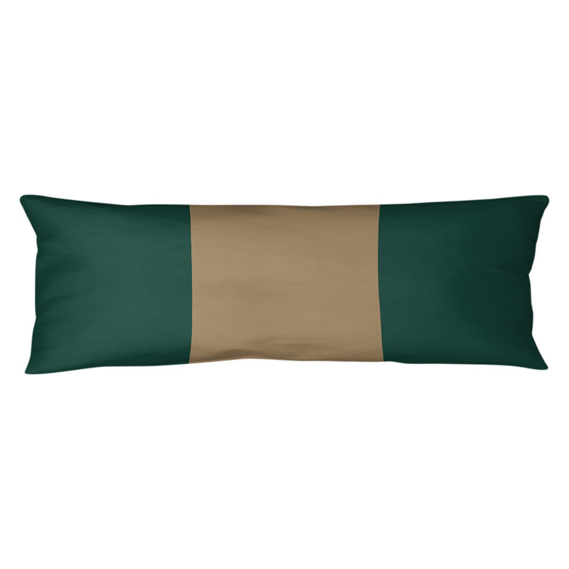 Oreiller de corps en polyester / polyester Arizona Football Stripes, Adèle , Vert / milieu doré