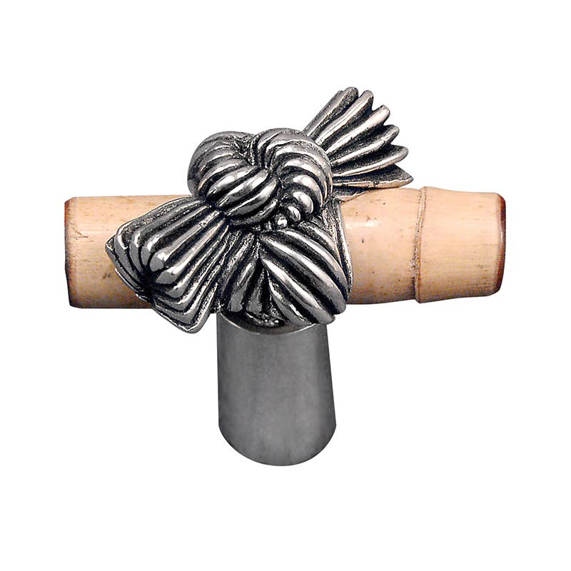Palmaria Bar Knob, Antique Silver