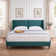 Melaya Wingback Upholstered Platform Bed Frame