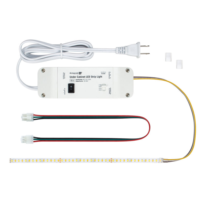 Luminaire à DEL blanc réglable sous l'armoire, H 7,3 po x L 10 po x P 0,2 po