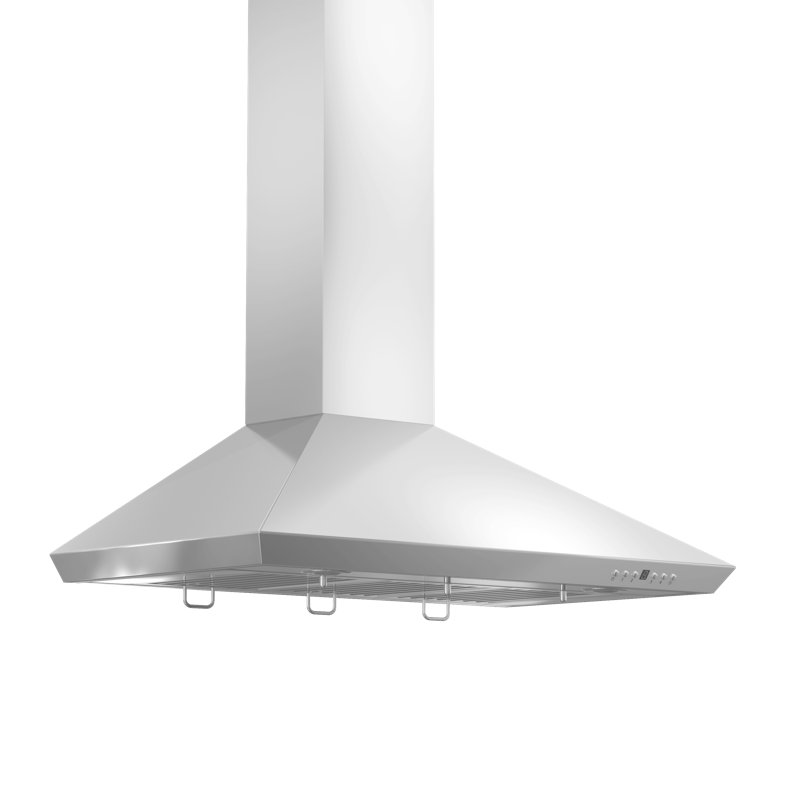 36" KF 400 CFM Convertible Wall Mount Range Hood in Brushed 430 Stainless Steel