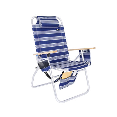 Chaise de plage Deluxe XL haute 17 po pour adultes, robuste, structure en aluminium, grande taille, capacité de 300 lb
