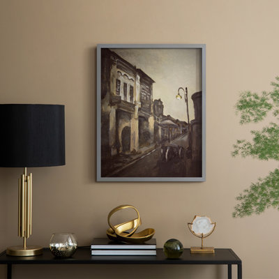 Reproduction encadrée vintage en bois massif Lxxix