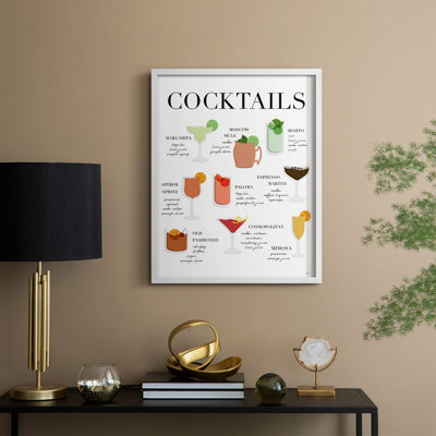 Impression de tableau de cocktail - bois massif