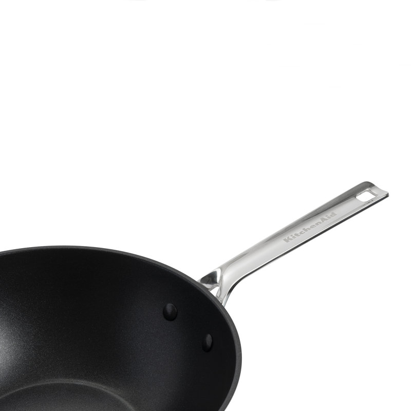 KitchenAid 28cm Non-Stick Stainless Steel Wok