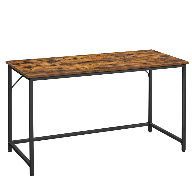 Jana Modular Writing Desk, 76cm H x 140cm W x 60cm D, Rustic Brown/Black