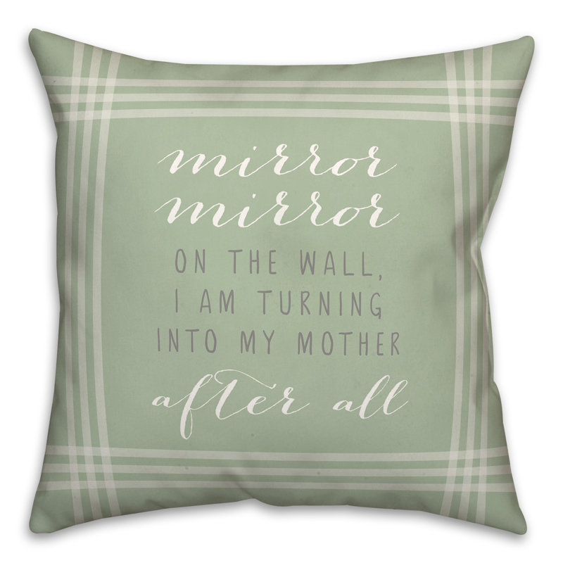  Mirror Mirror Sage Square Pillow Cover & Insert