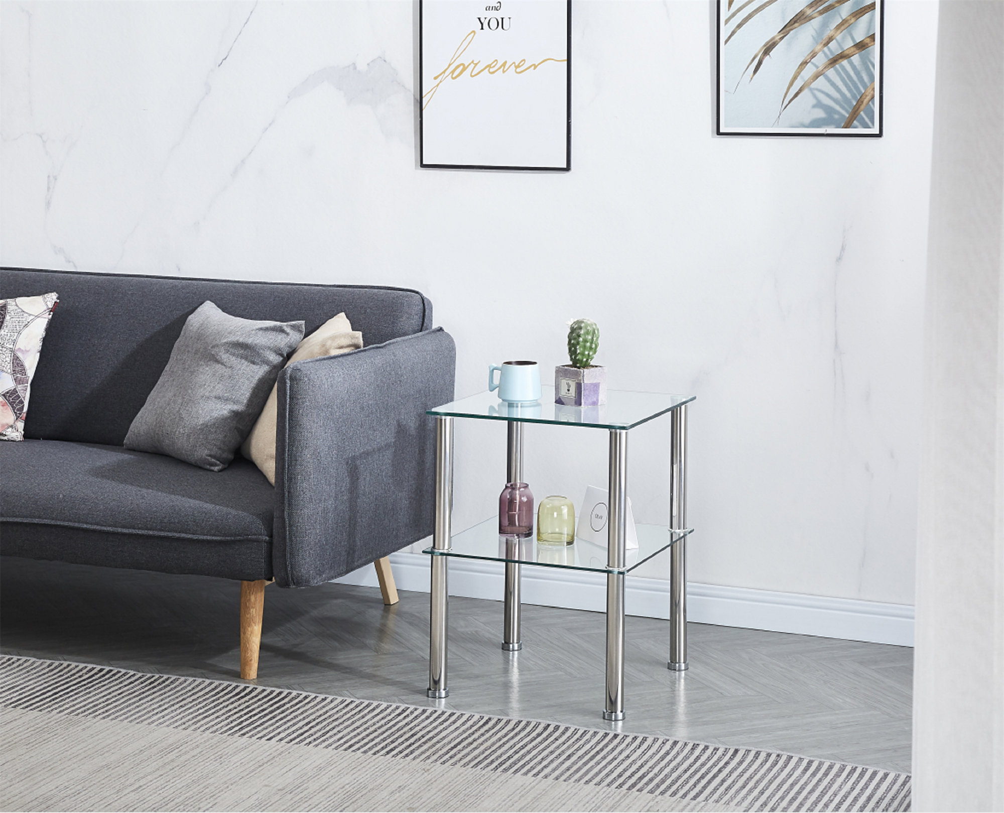 Wrought Studio Joleta Glass Top Bunching Tables Wayfair