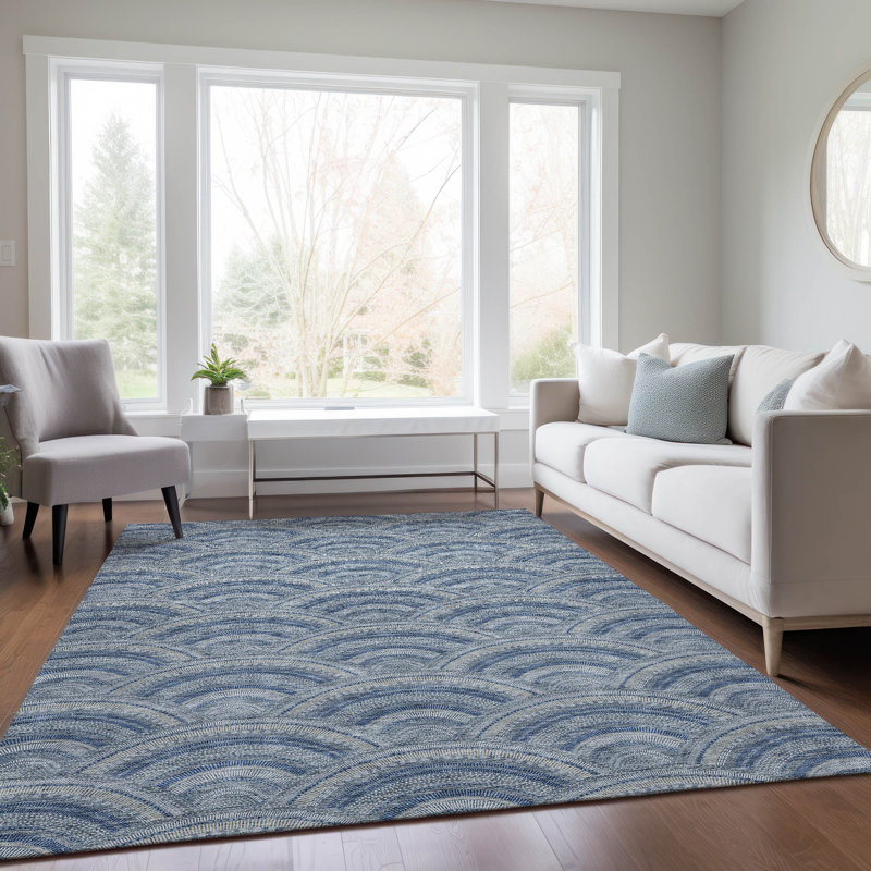 Chayden Washable Geometric Indoor / Outdoor Rug, Rectangle 5' x 7'6"