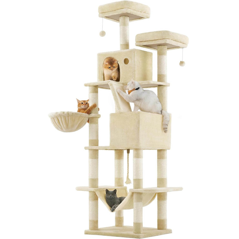 206cm H Cat Tree, Beige