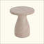 Table d'appoint légère en béton MGO, imitation marbre, résistante aux intempéries, idéale pour l'extérieur (terrasse, balcon, jardin, intérieur et extérieur), sans montage.-1523324307