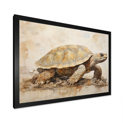 Minimalisme tortue aventure sur toile
