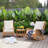 2-Person Teak Outdoor Seating Group With Cushions
