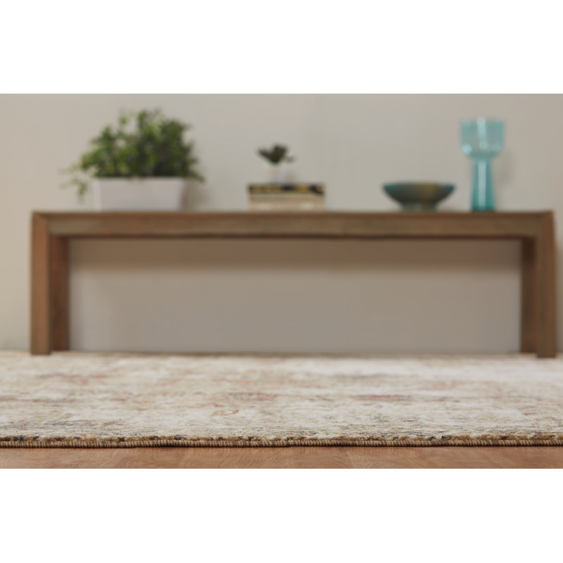 Hoddesd Abstract Area Rug in Ivory, Rectangle 2' x 3'