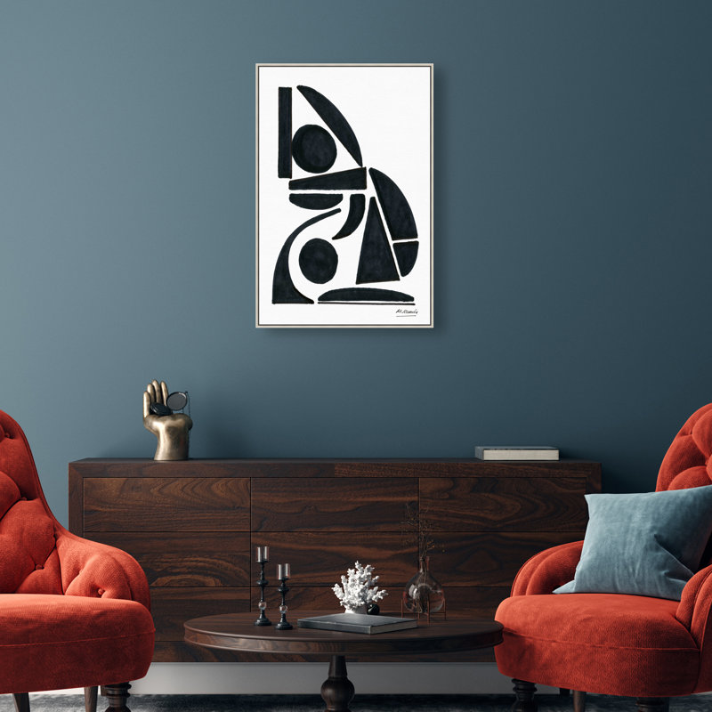 Manuel Roman - Abstracto Print by Oliver Gal, 37"H x 25"W, Silver Floater Frame