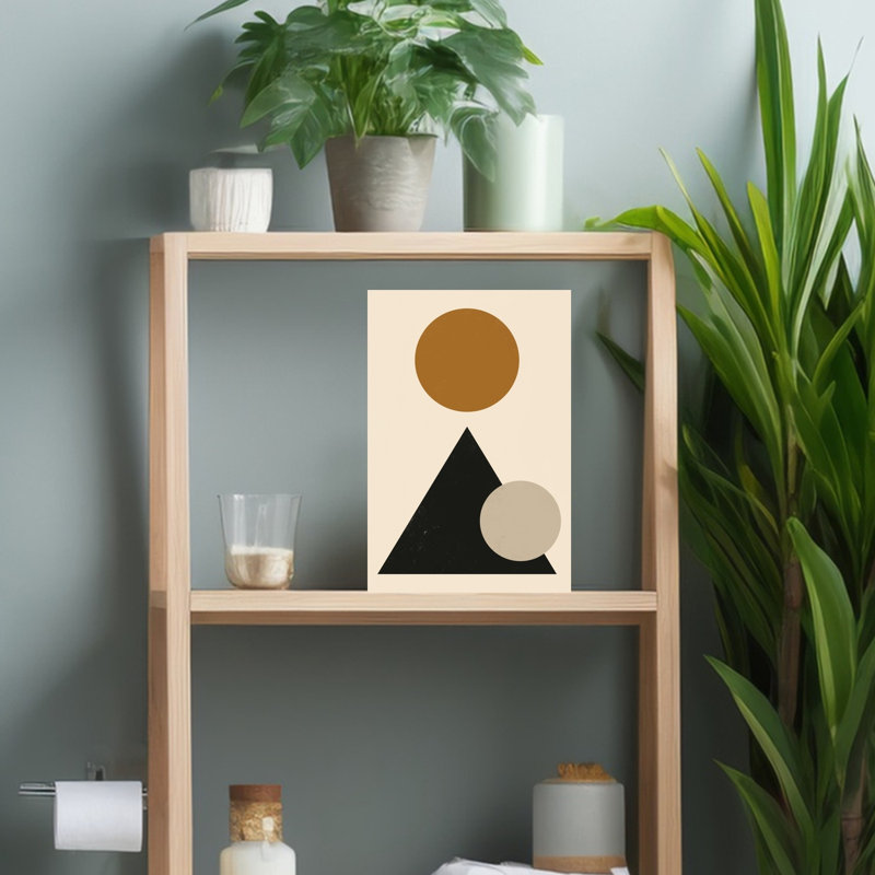 Contemporary Art Abstract Geometric Minimalist Wall Art by Little Dean - Wrapped Canvas Print, 30.48 cm H x 20.32 cm W