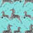 Scm Zebras Aqua Linen