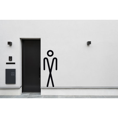 Bathroom Sign Decal, Bar Restaurant Toilett Door Decal, Bathroom Door Sign, Man Woman Signs Vinyl Bathroom Door Stickers, Signs WC 201LU