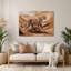 «Big Cats» Saharan Cheetah Brown, art mural en métal