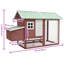 Cage à poulet Vidaxl en pin massif et bois de sapin 66,9 po x 31,9 po x 43,3 po-128784229