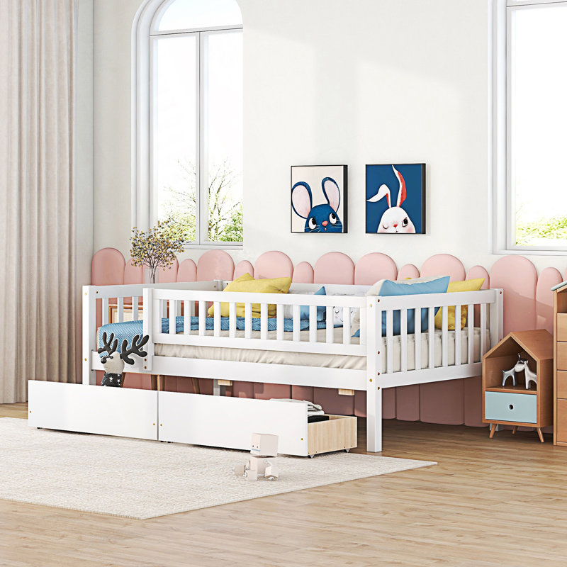 Twin Size Daybed With Two Drawers, Day Bed, White